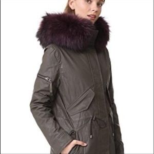 SAM. Hudson Waxed Parka Fur Trim